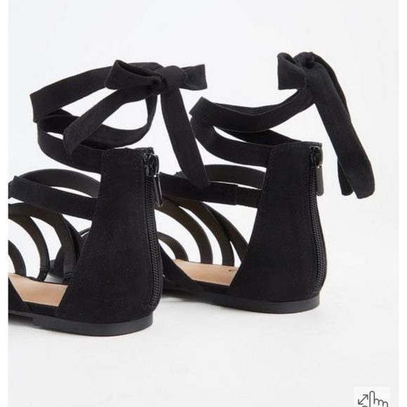 Torrid‎ Black Ankle Wrap Gladiator Sandal 12W - Picture 3 of 10